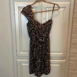 Kenneth Cole New York one shoulder cheetah dress-size 4